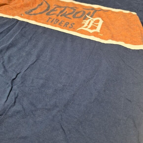 Detroit Tigers Cotton Tee Shirt Faded Distressed Mens Medium Michigan Baseball - Picture 4 of 8